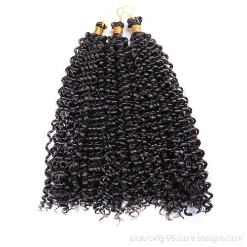 Wholesale Water Wave Crochet Hair Ombre Color Synthetic Crochet Hair Extensions Water Wave Bundles Crochet Hair